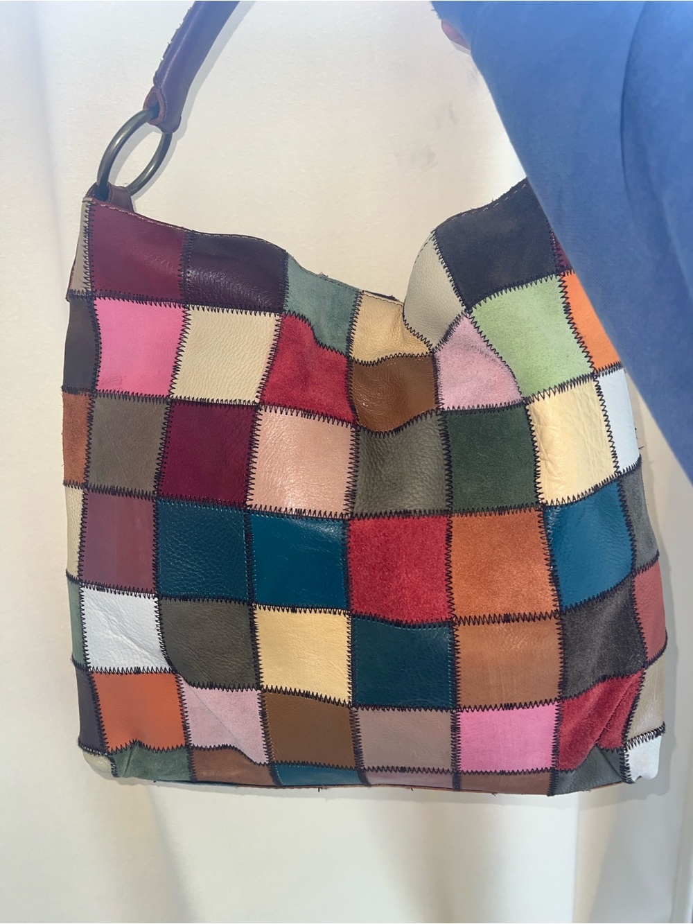 Lucky Brand Multicolor Patchwork Leather Tote
